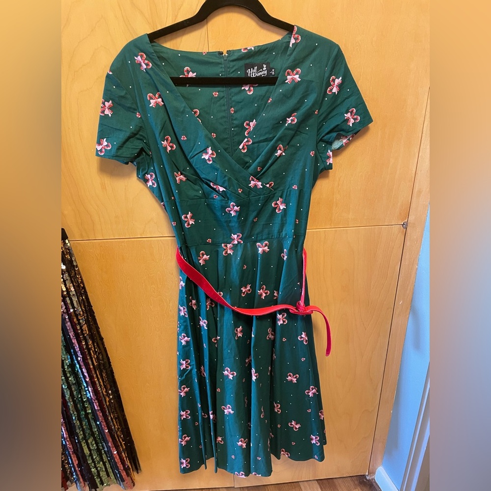 ModCloth/HellBunny Candy Cane Dress w/Belt